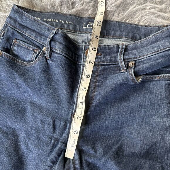Loft Modern Skinny Jeans Size 26/ 2 Dark Wash Stretch Denim Classic 5 Pocket - Picture 12 of 12